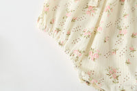 Load image into Gallery viewer, Baby Girls Flower Bow Print Rompers Wholesale 220517237
