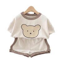Load image into Gallery viewer, 2 Pieces Set Baby Kid Unisex Cartoon Print T-Shirts And Shorts Wholesale 220517238
