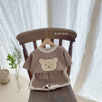 Load image into Gallery viewer, 2 Pieces Set Baby Kid Unisex Cartoon Print T-Shirts And Shorts Wholesale 220517238
