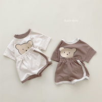 Load image into Gallery viewer, 2 Pieces Set Baby Kid Unisex Cartoon Print T-Shirts And Shorts Wholesale 220517238
