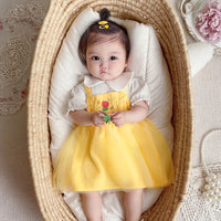 Load image into Gallery viewer, Baby Kid Girls Color-blocking Embroidered Dresses Wholesale 220517245
