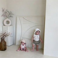 Load image into Gallery viewer, 2 Pieces Set Baby Kid Unisex Letters Cartoon Print Tank Tops And Color-blocking Shorts Wholesale 220517247
