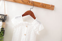 Load image into Gallery viewer, Baby Girls Solid Color Lace Rompers Wholesale 22051725
