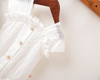 Load image into Gallery viewer, Baby Girls Solid Color Lace Rompers Wholesale 22051725
