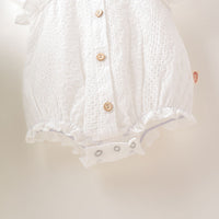 Load image into Gallery viewer, Baby Girls Solid Color Lace Rompers Wholesale 22051725
