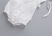 Load image into Gallery viewer, Baby Girls Solid Color Lace Rompers Wholesale 22051725
