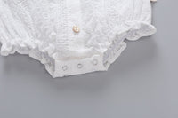 Load image into Gallery viewer, Baby Girls Solid Color Lace Rompers Wholesale 22051725
