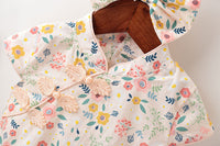 Load image into Gallery viewer, Baby Girls Flower Print Rompers Wholesale 22051726
