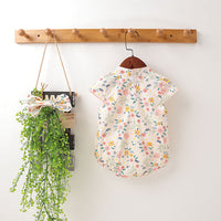 Load image into Gallery viewer, Baby Girls Flower Print Rompers Wholesale 22051726
