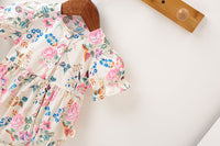 Load image into Gallery viewer, Baby Girls Flower Print Rompers Wholesale 22051727
