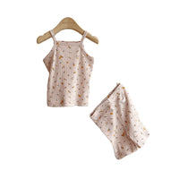 Load image into Gallery viewer, 2 Pieces Set Baby Girls Flower Print Tank Tops And Shorts Wholesale 220517285
