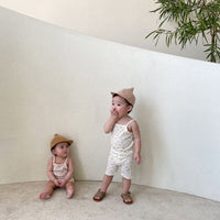 Load image into Gallery viewer, 2 Pieces Set Baby Girls Flower Print Tank Tops And Shorts Wholesale 220517285
