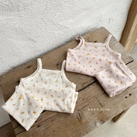 Load image into Gallery viewer, 2 Pieces Set Baby Girls Flower Print Tank Tops And Shorts Wholesale 220517285
