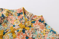 Load image into Gallery viewer, Baby Girls Color-blocking Flower Print Rompers Wholesale 22051733
