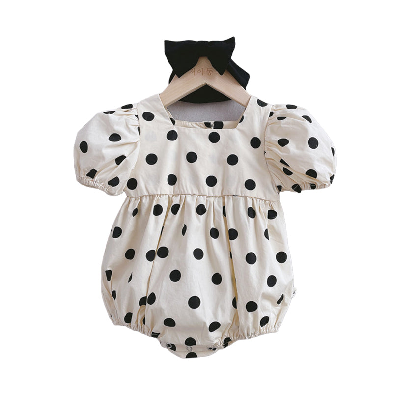 Baby Kid Girls Polka dots Print Rompers Dresses Wholesale 22051742