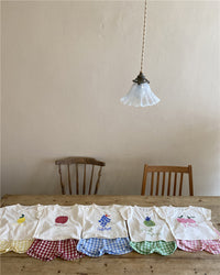 Load image into Gallery viewer, 2 Pieces Set Baby Girls Boys Letters Fruit Print T-Shirts And Checked Shorts Wholesale 22051743
