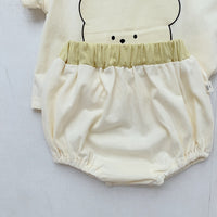 Load image into Gallery viewer, 2 Pieces Set Baby Girls Boys Cartoon Print T-Shirts And Color-blocking Shorts Wholesale 22051747
