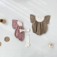 Load image into Gallery viewer, Baby Girls Color-blocking Embroidered Rompers Wholesale 22051748
