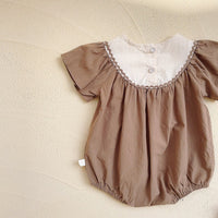 Load image into Gallery viewer, Baby Girls Color-blocking Embroidered Rompers Wholesale 22051748
