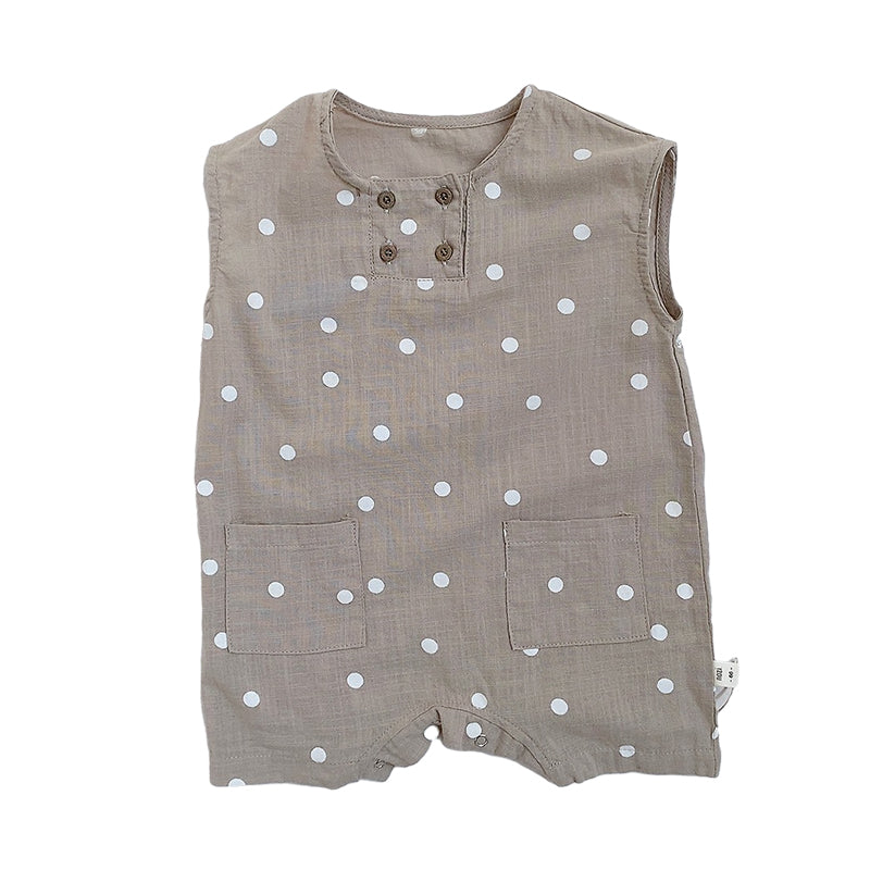 Baby Kid Unisex Polka dots Print Rompers Wholesale 22051754