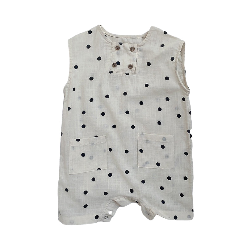 Baby Kid Unisex Polka dots Print Rompers Wholesale 22051754