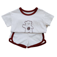 Load image into Gallery viewer, 2 Pieces Set Baby Kid Unisex Cartoon Print T-Shirts And Shorts Wholesale 22051759
