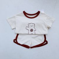 Load image into Gallery viewer, 2 Pieces Set Baby Kid Unisex Cartoon Print T-Shirts And Shorts Wholesale 22051759
