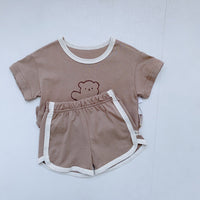 Load image into Gallery viewer, 2 Pieces Set Baby Kid Unisex Cartoon Print T-Shirts And Shorts Wholesale 22051759

