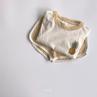 Load image into Gallery viewer, 2 Pieces Set Baby Unisex Cartoon Embroidered T-Shirts And Solid Color Shorts Wholesale 22051766
