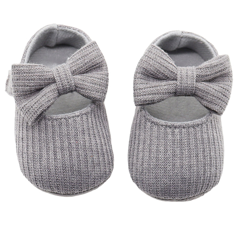 Girls Solid Color Bow Shoes Wholesale 22051767
