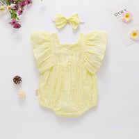 Load image into Gallery viewer, Baby Girls Solid Color Rompers Wholesale 22051777
