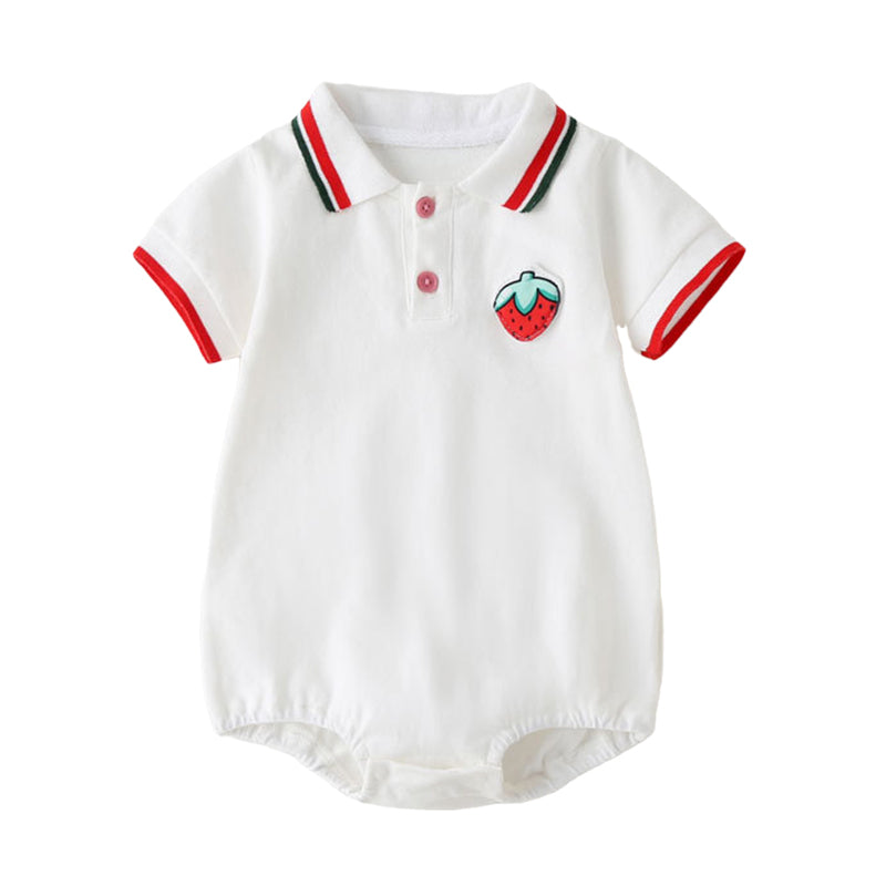 Baby Unisex Striped Fruit Rompers Wholesale 22051781