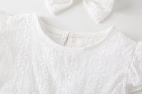 Load image into Gallery viewer, Baby Girls Solid Color Lace Rompers Wholesale 22051782
