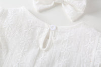 Load image into Gallery viewer, Baby Girls Solid Color Lace Rompers Wholesale 22051782
