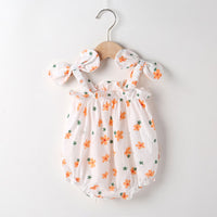 Load image into Gallery viewer, Baby Girls Flower Print Rompers Wholesale 22051785
