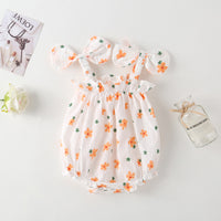Load image into Gallery viewer, Baby Girls Flower Print Rompers Wholesale 22051785
