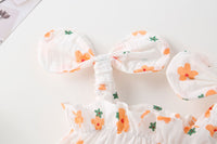 Load image into Gallery viewer, Baby Girls Flower Print Rompers Wholesale 22051785
