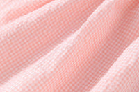 Load image into Gallery viewer, 2 Pieces Set Baby Kid Girls Flower Checked Embroidered Print Tops And Solid Color Shorts Bow Headwear Wholesale 093412006
