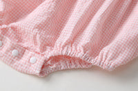 Load image into Gallery viewer, Baby Girls Flower Checked Bow Embroidered Print Rompers Headwear Wholesale 22051786
