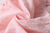 Load image into Gallery viewer, Baby Girls Flower Checked Bow Embroidered Print Rompers Headwear Wholesale 22051786
