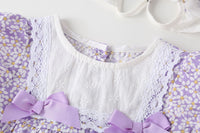 Load image into Gallery viewer, Baby Girls Flower Bow Print Rompers Hats Wholesale 22051787
