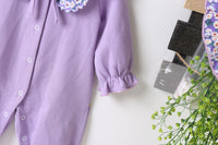 Load image into Gallery viewer, Baby Girls Flower Print Jumpsuits Hats Wholesale 22051794
