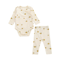 Load image into Gallery viewer, 2 Pieces Set Baby Unisex Flower Fruit Plant Print Rompers And Pants Wholesale 220518116
