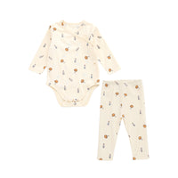 Load image into Gallery viewer, 2 Pieces Set Baby Unisex Flower Fruit Plant Print Rompers And Pants Wholesale 220518116
