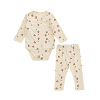 Load image into Gallery viewer, 2 Pieces Set Baby Unisex Flower Fruit Plant Print Rompers And Pants Wholesale 220518116
