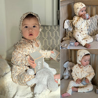 Load image into Gallery viewer, 2 Pieces Set Baby Unisex Flower Fruit Plant Print Rompers And Pants Wholesale 220518116
