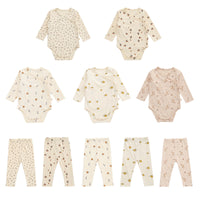 Load image into Gallery viewer, 2 Pieces Set Baby Unisex Flower Fruit Plant Print Rompers And Pants Wholesale 220518116
