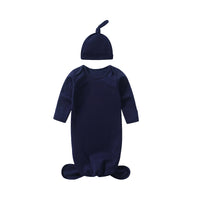 Load image into Gallery viewer, 2 Pieces Set Baby Unisex Solid Color Sleeping Bags And Hats Wholesale 220518122
