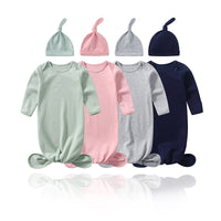 Load image into Gallery viewer, 2 Pieces Set Baby Unisex Solid Color Sleeping Bags And Hats Wholesale 220518122
