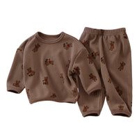 Load image into Gallery viewer, 2 Pieces Set Baby Kid Unisex Animals Print Tops And Pants Wholesale 220518178
